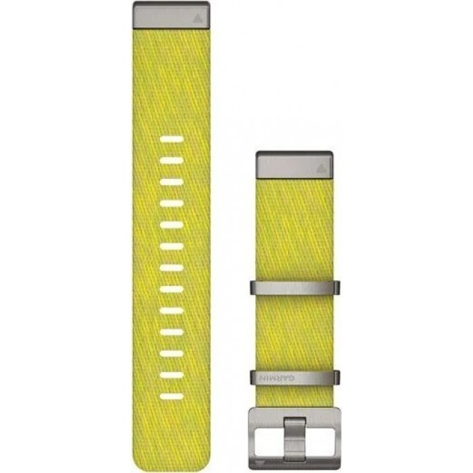 Ремешок сменный для GARMIN MARQ, QUICKFIT 22M, JACQUARD WEAVE NYLON STRAP, YEL/GREEN 010-12738-23