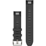 Ремешок сменный GARMIN QUICKFIT 22 BLACK SILICONE STRAP (SILVER) MARQ ATHLET 11691