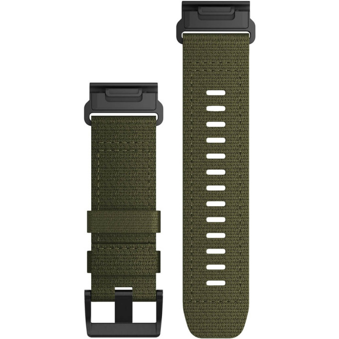 Ремешок сменный GARMIN QuickFit 26 мм (нейлоновый) тактический, зеленый 010-13010-10